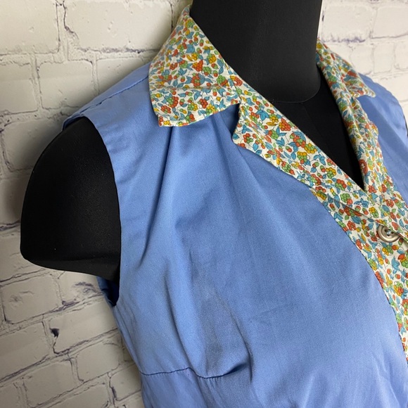 VINTAGE 1950’s maxi blue dress - Picture 6 of 11